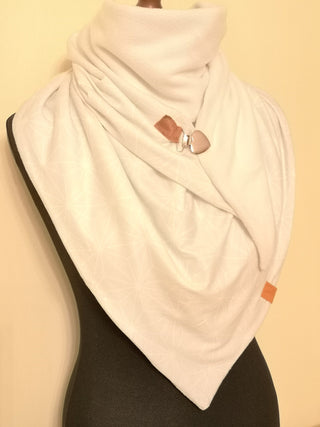 Parisi Winterschal, dreieckig, weiß farben, neueste Mode, weich und bequem, für Frauen und Mädchen
