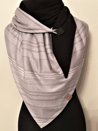 Parisi Winterschal, dreieckig, grau weiß farben, innen schwarz farbe, neueste Mode, weich und bequem, für Frauen und Mädchen