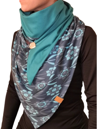 Parisi Winterschal, dreieckig, türkisblau farben, neueste Mode, weich und bequem, für Frauen und Mädchen
