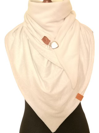 Parisi Winterschal, dreieckig, weiß farben, neueste Mode, weich und bequem, für Frauen und Mädchen