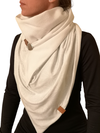 Parisi Winterschal, dreieckig, weiß farben, neueste Mode, weich und bequem, für Frauen und Mädchen